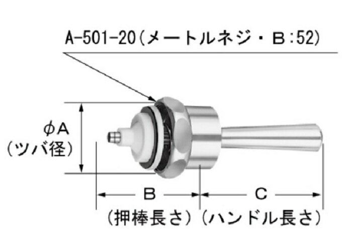 5ĥåȡLIXIL(INAX) եåХ(CF-50(510)R)ѥϥɥA-501-20