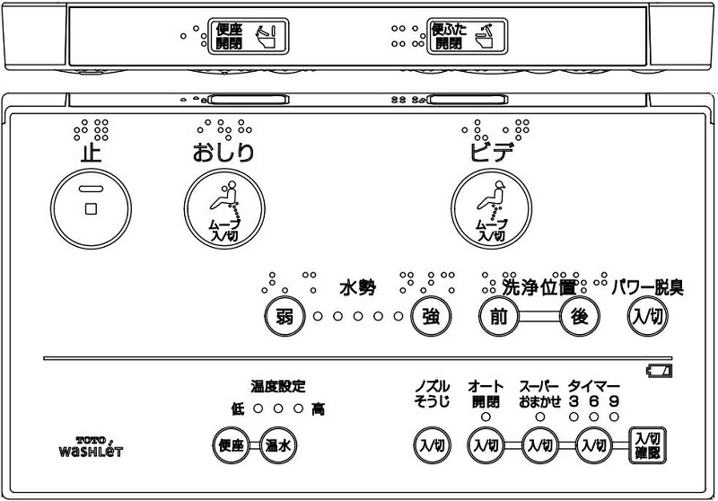 TCM1247V5　TOTO　ウォシュレットリモ