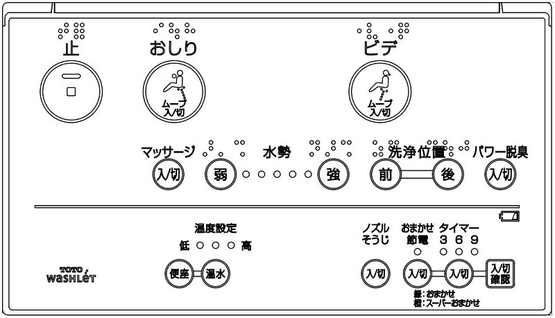 TCM1247V8　TOTO　ウォシュレットリモ