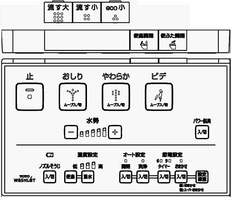 TCM1604-1R　TOTO　ウォシュレットリモ