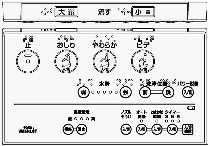 TCM907R　TOTO　ウォシュレットリモコ