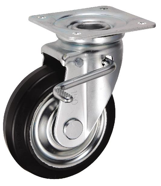 乐天商城 - 岐阜産研工業(ウカイ) JBタイプ キャスター サイズ150mm 鋼板製ゴム SJB-150