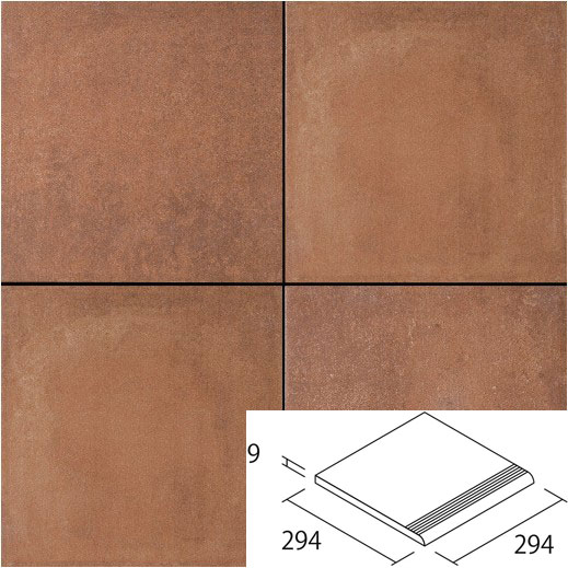 TChic らくらくり〜ん リナータ　300角カイダン(3本線凹) PM-300/K/RIN-3(4)