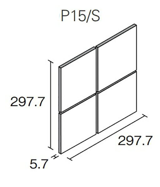 P15/S-100　KYタイル　ブライト＆アタック 150角平セット張り 内装壁タイル