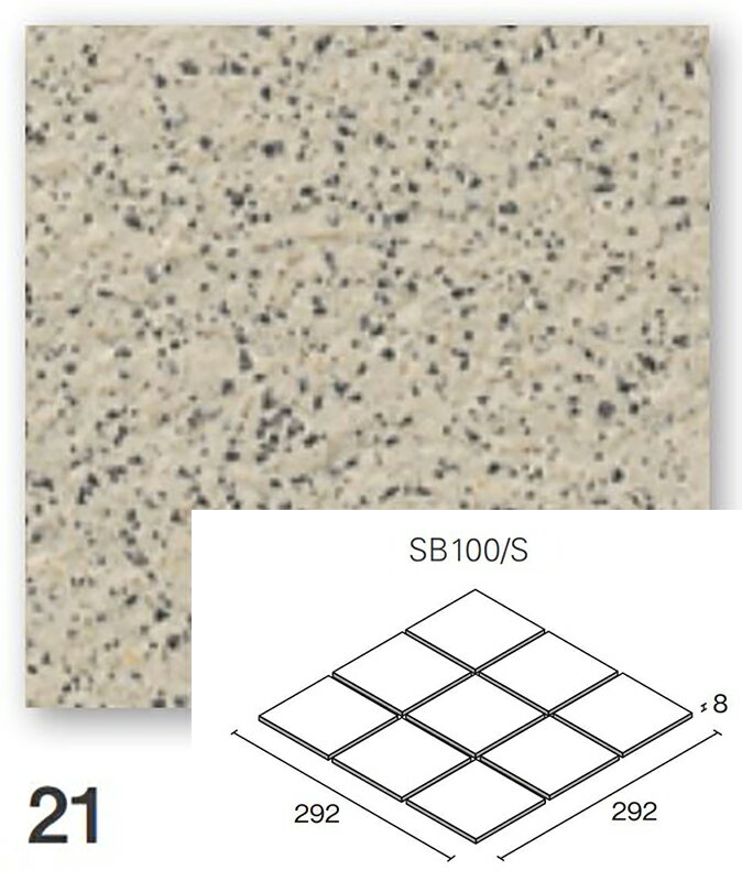 SB100/S-21［シート］　セルボ　100角平セット張り　床タイル
