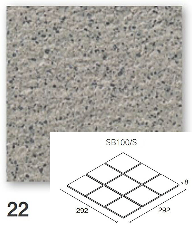 SB100/S-22［シート］　セルボ　100角平セット張り　床タイル