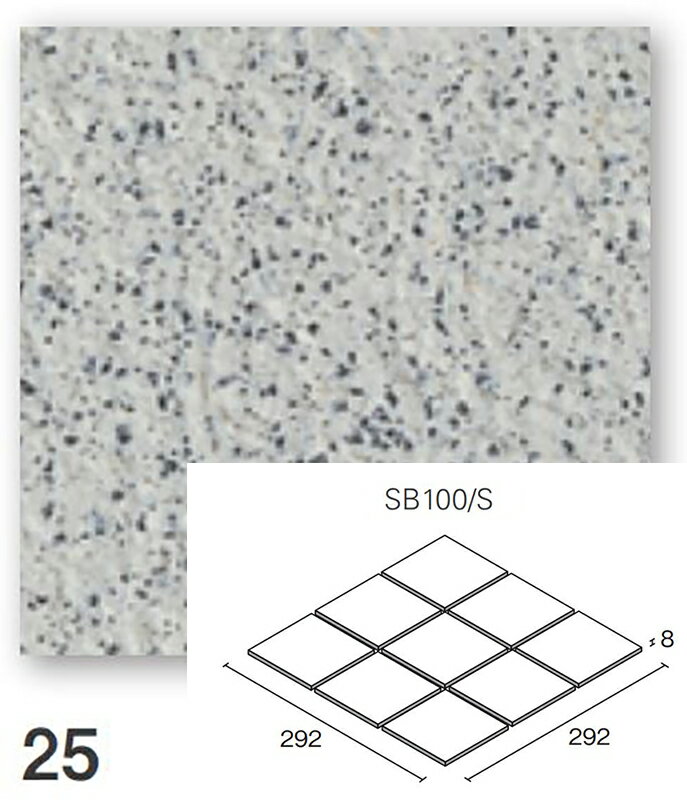 SB100/S-25［シート］　セルボ　100角平セット張り　床タイル