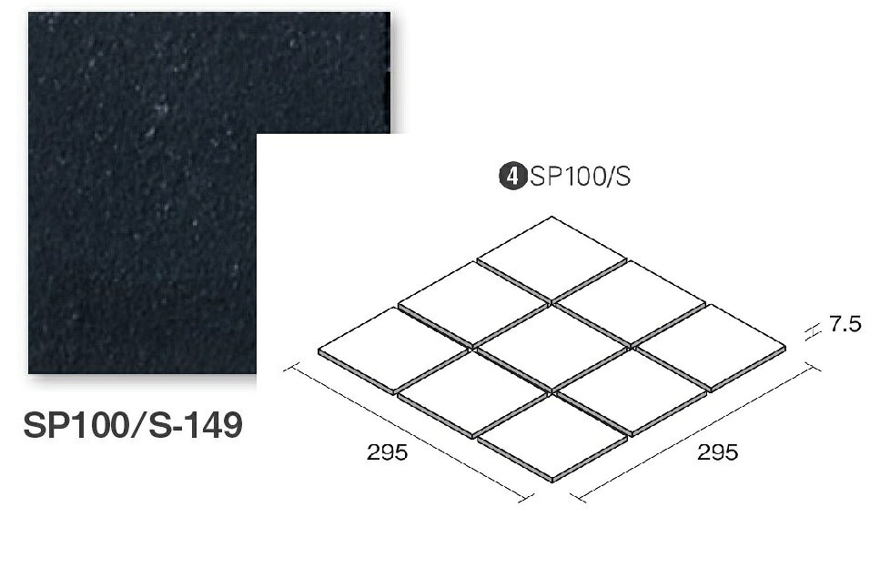 ■スペック■ 分類：施釉 / BI（磁器質） 形状：100角平 実寸法：95x95x7.5mm 目地共寸法：300×300mm 必要数：11.5シート/m&sup2; 入数：22シート/ケース 重量：28kg/ケース ■画像について■ 画像はあくまで建物の完成イメージ・シミュレーションのためのものであり、実際の製品のテクスチャーすべてを表現しておりません。色幅や実際のテクスチャーはショールームや見本サンプルなどで必ずご確認ください。 画面上およびカラープリンタ出力での商品の色合いはご利用の状況によって実際と若干のずれが生じる場合がございます。 商品のご採用に当たりましては、ショールームや見本サンプルなどで必ずご確認ください。 【商品にまつわる注意事項】 ●50角片面取・両面取をご使用の場合は、目地残りによるタイルの汚れにご注意ください。 ●異形状とのパターン張りの場合は形状ごとの色幅の差異と厚みにご注意ください。 ●焼物特有の色幅があります。 ●形状・寸法にバラツキがあります。 ●生産ロット単位での色合いが異なる場合がございます。 ●色幅マークは商品自体の色幅が大きいものに対して表示しています。 ●濃色系のタイルは極稀にタイル表面に油膜状の形が残ってみえるものがあります。 何れも洗剤等でスポンジ洗浄すれば除去することができます。 ●浴室では石鹸かす、油脂汚れが付着して滑る原因となることがあります。日々の適切な清掃をお願いします。 ●掲載されている商品画像は、印刷のため現物とは多少異なることがあります。 ●スロープ部にご使用される場合は、設置場所や傾斜によりすべり度合いが、著しく変化いたします。ご利用の際は 必ずメーカーまでご相談ください。 ●防滑性の高いタイルは商品の特性上、汚れが目立ちやすく、特に白系・黒系はご注意ください。 ●グリップ面は滑り止め加工が強いため、ウェス・モップでの清掃時に布辺が表面に固着する場合があります。清掃の際はモップ掛けや布でのふき取りは避け、デッキブラシ等での水洗いをお勧めします。内装壁用タイルとコーディネートできる多彩なカラーが揃った浴室床用タイル。