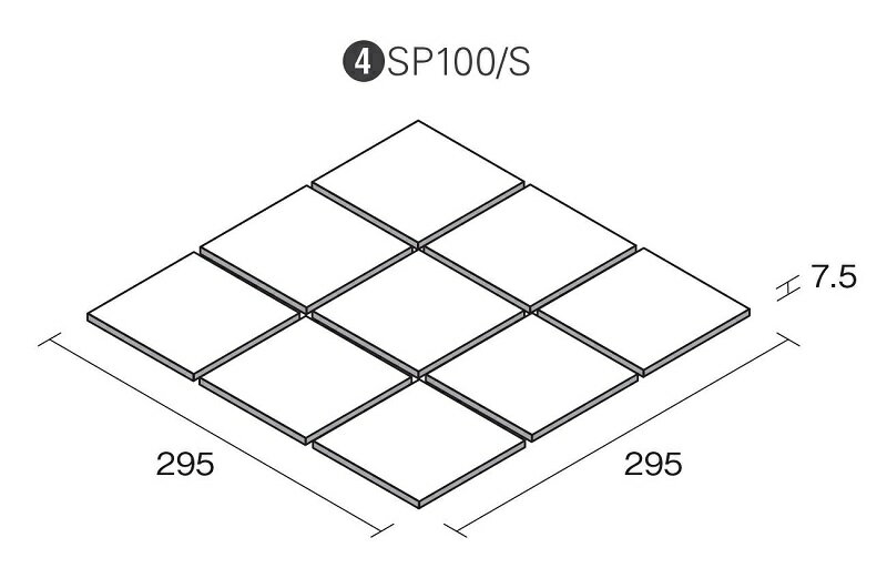 KYタイル スペクル SP100/S-156 100角平セット張り 床タイル