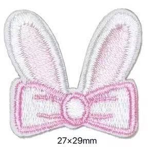 【全品P5倍★お買い物マラソン】シールワッペン 11枚セット ウサギ イチゴ リボン ピンク さくらんぼ 動物 ミニ 女の子 子ども めじるしワッペン シール ワッペン アイロン 刺繍 アップリケ 動物ワッペン 刺繍ワッペン マスク ワンポイント ミニサイズ 1000円ポッキリ