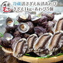 活 サザエ 送料無料 1.0kg (約10〜20個)& 活 アワビ 5個 (1個50〜60g 養殖) セット【冷蔵】さざえ あわび バーベキュー 海鮮 バーベキ...