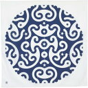 むす美 風呂敷 ふろしき 大判 100cm 野老朝雄 (ところ あさお) デザイン 唐草 日本製 シロ 20567-302