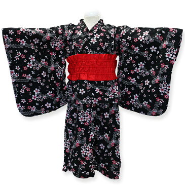 女の子 2WAY 子供浴衣セット 80 90 100 浴衣 結び帯 こども ワンピース サマードレス Kids yukata お仕立て上がり浴衣 サンドレス