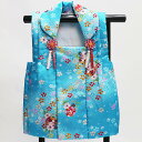 被布コート 3歳用 水色/小桜鳥2 七五三 着物 三才