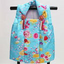 被布コート 3歳用 水色/バラ24