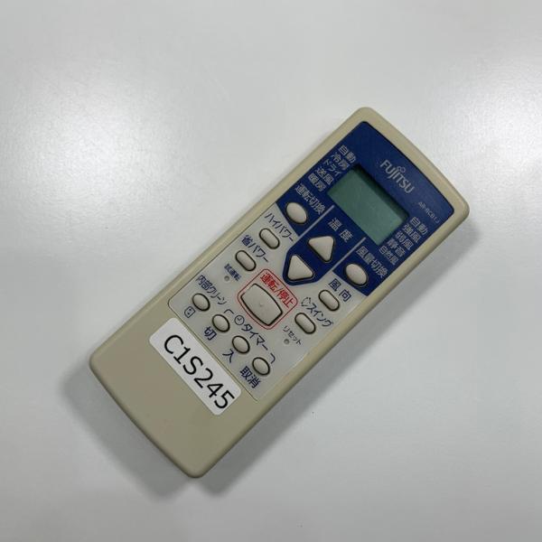 C1S245 エアコン リモコン / Fujitsu 富士通 AR-RCB1J 動作確認済み 即発送 冷房 暖房