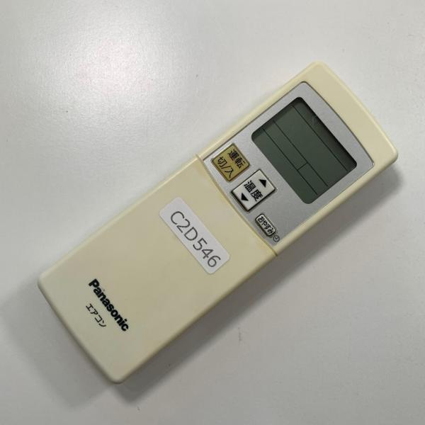 C2D546 エアコン リモコン / Panasonic パナソニック A75C3280 冷房 暖房 動作確認...