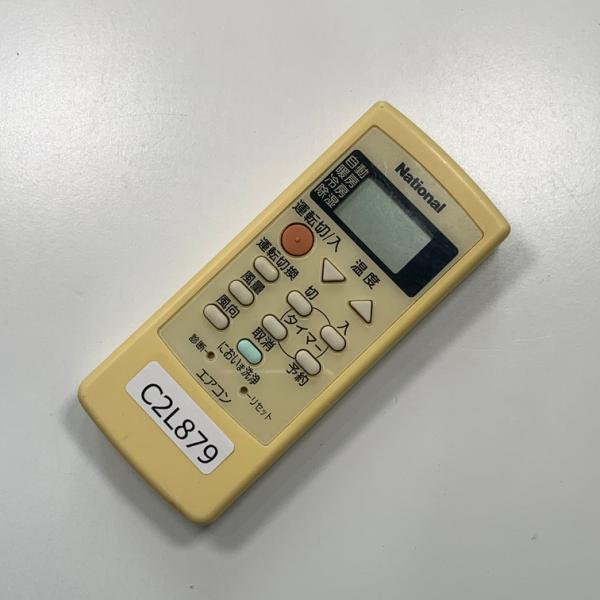 C2L879 エアコン リモコン / National ナショナル A75C2200N332 冷房 暖房 動作確...