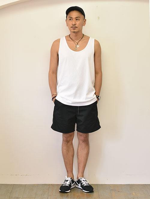 アメリカ製 チョイ出し 流行シルエット ストリートファッション 原宿エトフ Los Angeles Apparel 6 5oz Heavy Weight Whiteロサンゼルスアパレル ヘビーウェイト タンクトップ 着丈長め 大きめタンク トップ メンズ Big Made In Usa 即出荷