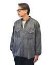 Wrangler CUT-OFF REMAKE SHIRT ラングラー カットオフ リメイクシャツ デニムシャツ 大きめシャツ正規品 正規販売店 原宿エトフBLACK 黒色 BLUE ブルーデニム色