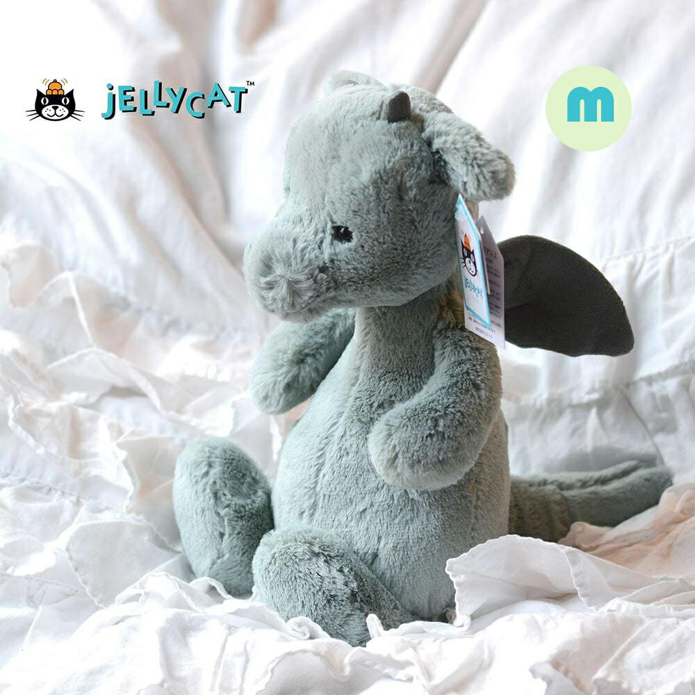 【正規販売代理店】【選べるラッピング】 Jellycat Bashful Dragon Mediumジェリーキャット バシュフル ドラゴン　Mサイズドラゴンの縫いぐるみ 原宿 ジェリーキャット正規販売店　