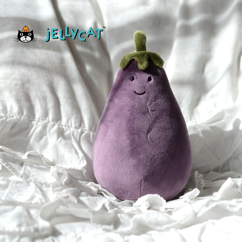 Jellycat Vivacious Vegetable Aubergine 野菜 なすジェリーキャット やさい なすのぬいぐるみ やさいのぬいぐるみ ナスイギリス輸入品　正規輸入代理店 輸入品 東京 原宿 正規品 エトフ