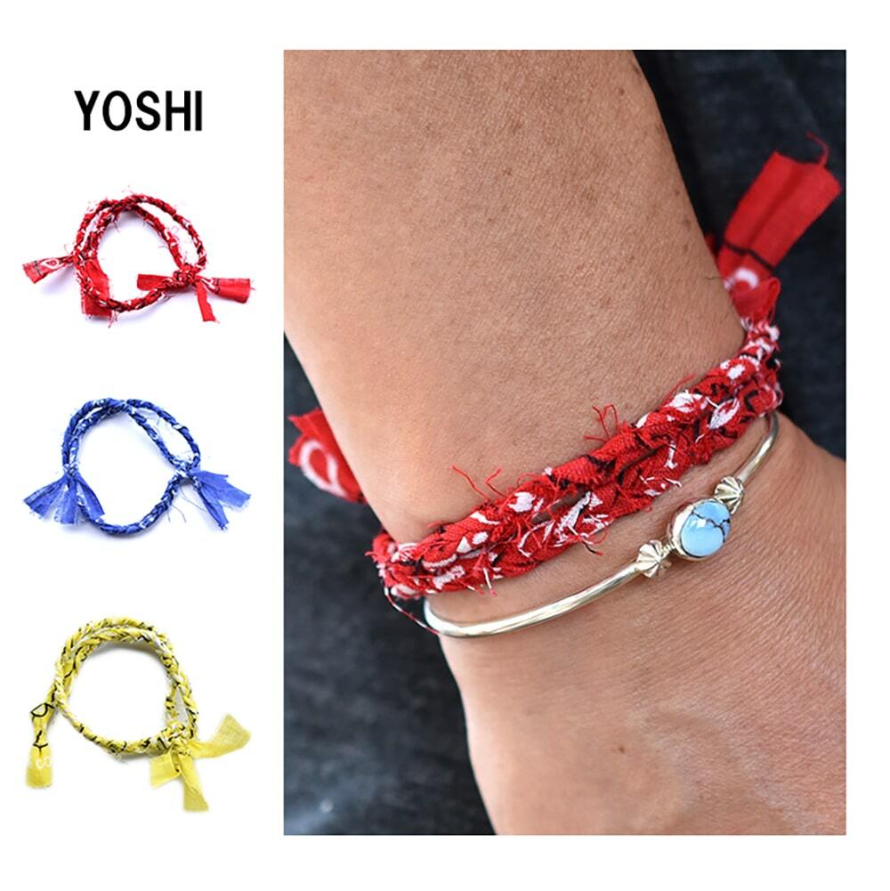 楽天原宿　エトフ　ETOFFEYOSHI Bracelets 　Ellipse BANDANA BRACELET 　バンダナ メンズ ブレスレット　ハンドメイトイタリア輸入品　オーガニックコットン　ユニセックス