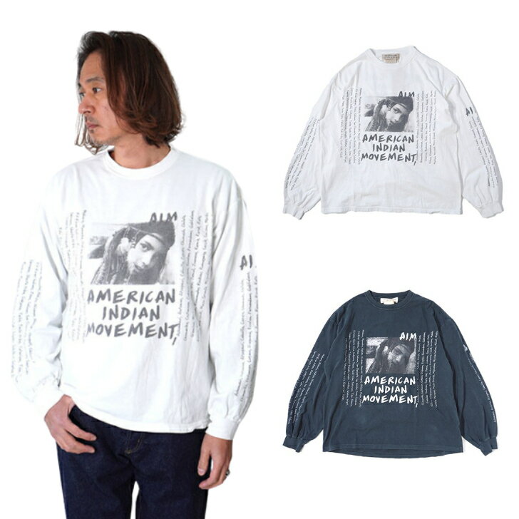 Rakuten - REMI RELIEF HARD SP加工20/天竺ロンT(INDIAN) - Black　White