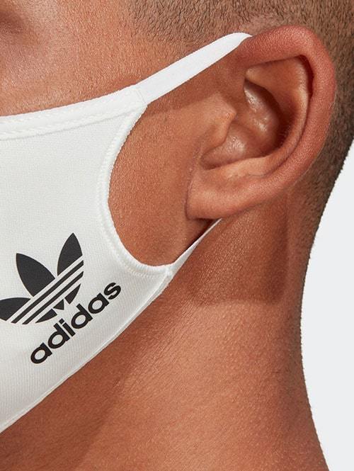 ADIDAS FACE COVERS アディダス フェイスカバー　3枚組（M/L） 3-PACK　WHITE　　白色 3枚パック　アディダス マスク