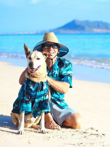DOG Wear Robert J Clancey　Aloha Shirt ロバート・ジェイ・クランシー 犬用アロハシャツ　飼い主とお揃い　ドッグウェアー