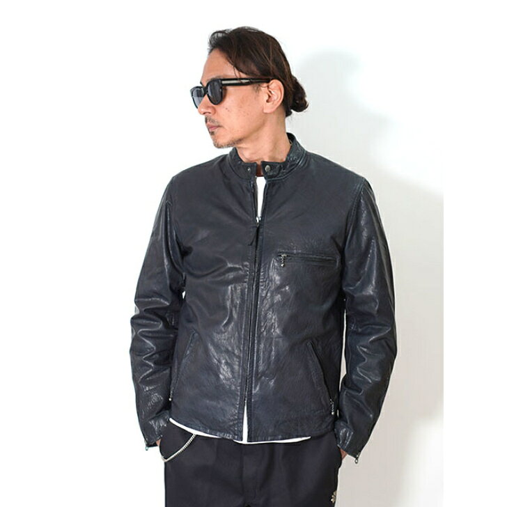 Rakuten - Levi's USA Single Leather Jacket　レザージャケット アメリカ企画　リーバイス　ヴィンテージ加工　牛革ブラック　インポート　日本未発売