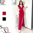 ワンピース 半袖 ロング ロング丈 タイト セクシー ワンピ タイトワンピ タイトワンピース セクシーワンピース スリット Vネック 胸開き 大人 上品 きれい...