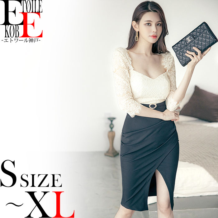 ワンピースドレスパーティードレス膝...