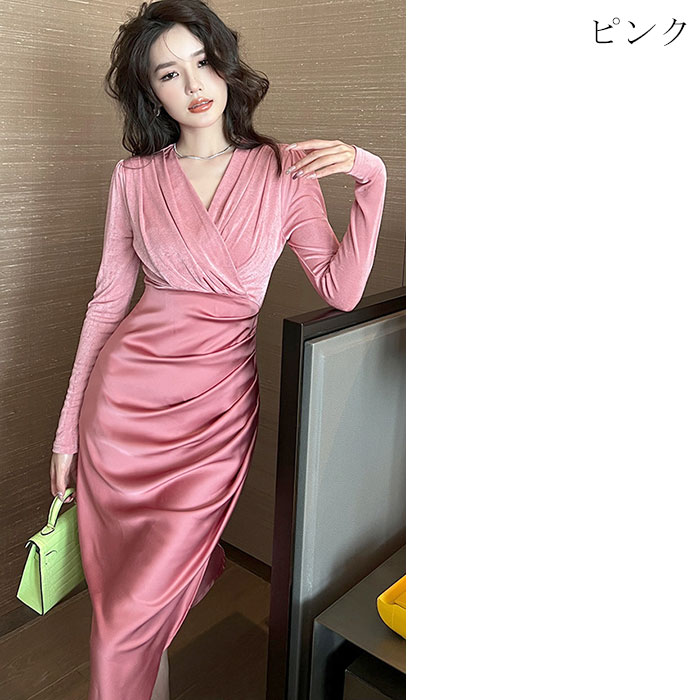 レディース チャイナ ドレス エレガント ワンピース 撮影 衣装 ミドル丈 レース 上品 洗練 女子 女性 中華風 小さい