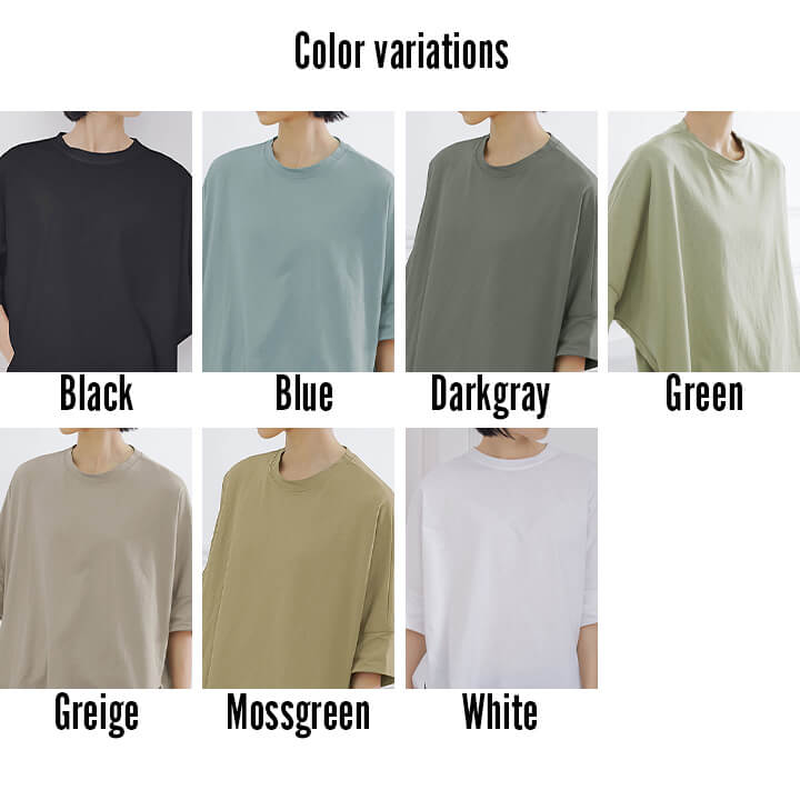 【赤字覚悟】Tシャツ 半袖 カットソー 綿100% レディース トップス カジュアル ドレープ サイドスリット 着痩せ 丸首 クルーネック 大きめ シルエット ゆったり 華奢見え シンプル ソフトタッチ ストレスフリー 無地 大人カジュアル かわいい 春 夏 リラックス etokyo-10000355 etokyo サンプル画像3