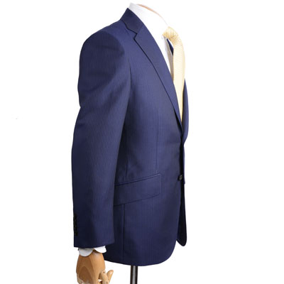 春夏 メンズビジネススーツ エルメネジルド・ゼニア Ermenegildo Zegna トロピカル ライトネイビー AW4101 極細ストライプ ブリテッシュモデル