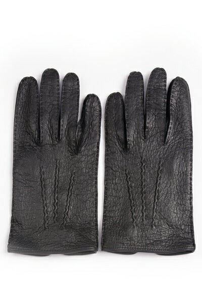 デンツ　手袋（メンズ） デンツメンズ DENTS 英国王室ご用達ペッカリーレザーグローブ（革手袋、南米の猪豚科）ブラック アウトシーム ノーライニング