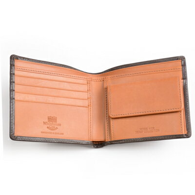 ホワイトハウスコックス s7532 二つ折り財布小銭入れ付 ブラウンxタン ダービーコレクション バイカラー