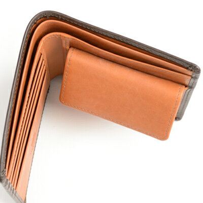 ホワイトハウスコックス s7532 二つ折り財布小銭入れ付 ブラウンxタン ダービーコレクション バイカラー