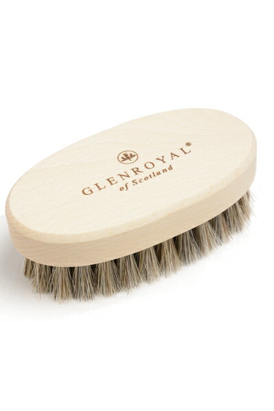 グレンロイヤル 純正メンテナンス ブラシ ブナ台x馬毛 Mサイズ／GLENROYAL BRUSH HORSE HAIR MEDIUM