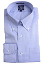 Jプレス メンズ J.PRESS MEN'S ボタンダウンシャツ 80/2スーピマピンオックス プレミアムプリーツ(形態安定機能)ブルー