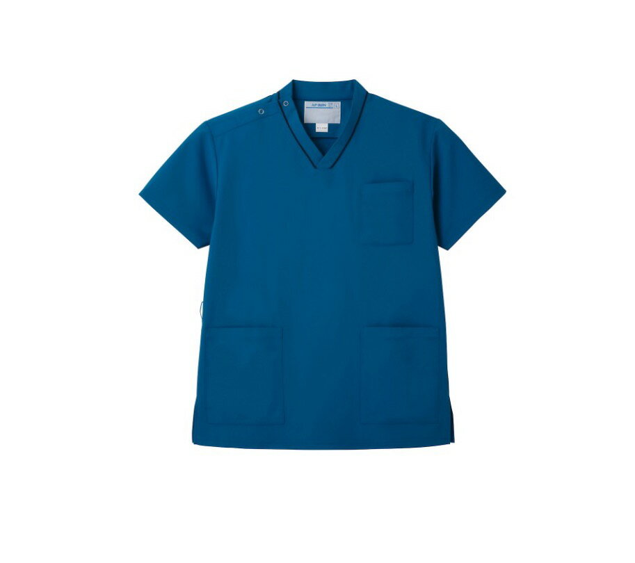 男女兼用スクラブ 601-65AP アプロンアパレル　男女兼用　ターコイズ　制菌加工　静電　防汚　吸汗速乾　透け防止　 クリニック 医療 ..