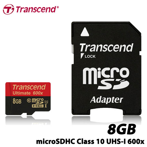 トランセンド　TS8GUSDHC10U1 [8GB microSDHCカード Class 10 UHS-I MLC 600x (Ultimate)]