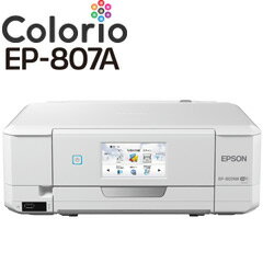 カラリオ EP-807AW [A4インクジェットプリンター/多機能/有線・無線LAN/4.3型W液晶/ホワイト]
