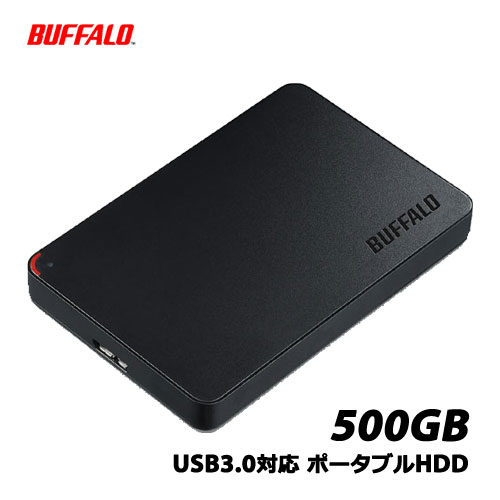バッファロー HD-NRPCF500-BB USB3.0 ポータブルHDD 500GB BUFFALO バッファロー