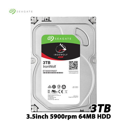 シーゲート（SEAGATE） ST3000VN007 [NAS向けHDD IronWolf（3TB 3.5インチ SATA 6G 5900rpm 64MB）]