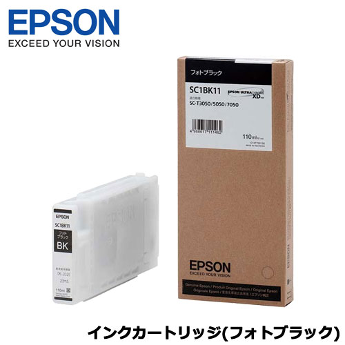 EPSON　SC1BK11 [SureColor用 インクカートリッジ/110ml（フォトブラック）]