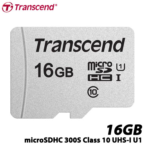 トランセンド TS16GUSD300S [16GB microSDHC 300S Class 10、UHS-I U1 対応]