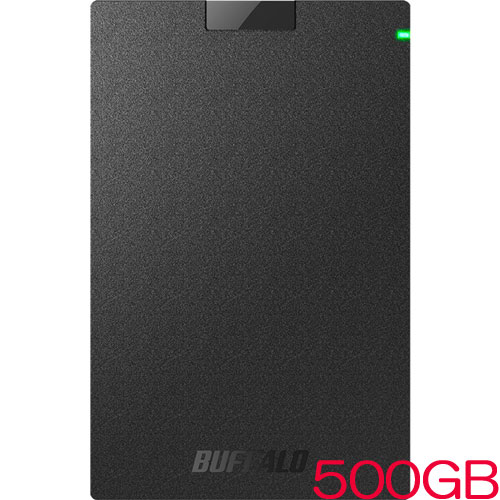 バッファロー MiniStation HD-PCG500U3-BA USB3.1(Gen.1)対応 ポータブルHDD ブラック 500GB