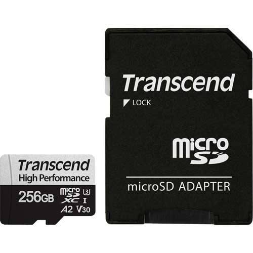 トランセンド TS256GUSD330S [256GB microSDXC 330S UHS-I U3、Class 10、V30、A2 対応]